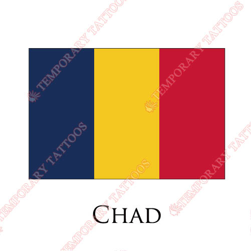 Chad flag Customize Temporary Tattoos Stickers NO.1846